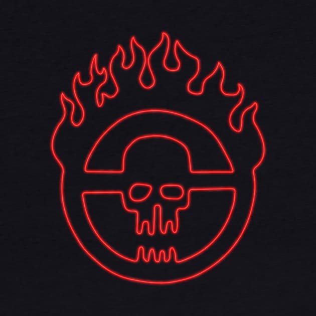 NEON WAR SKULL by prometheus31